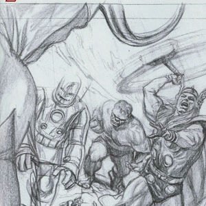 PRODUCT TITLE: ALL-NEW ALL-DIFFERENT AVENGERS #1 COVER H INCENTIVE ALEX ROSS VINTAGE SKETCH VARIANT COVER