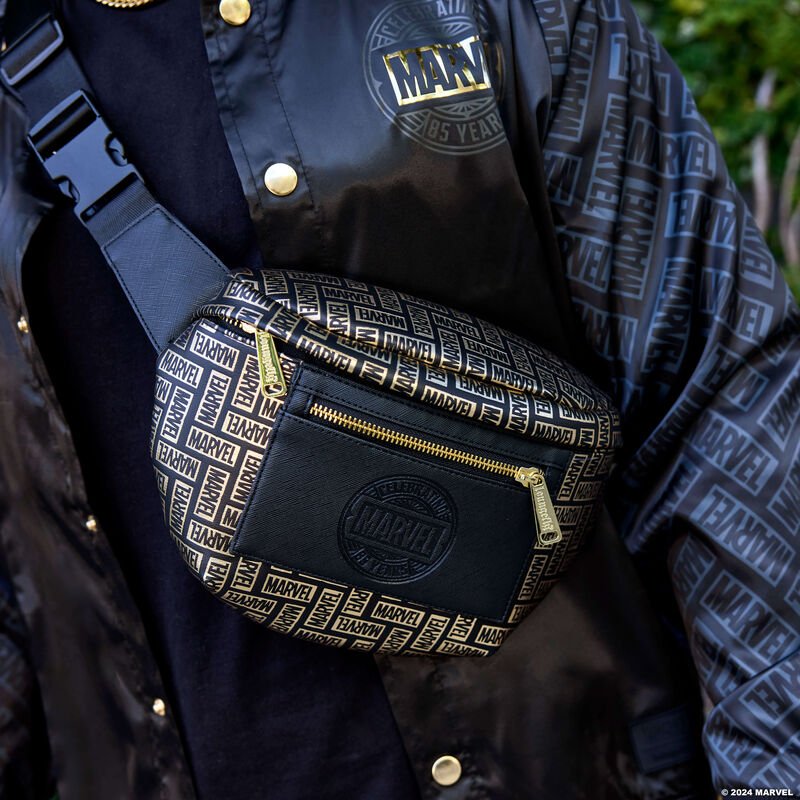 Marvel 85th Anniversary All-Over Print Logo Convertible Belt Bag - Image 3
