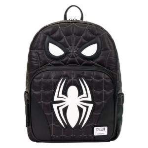 Spider-Man Black & White Suit Cosplay Quilted Full-Size Backpack