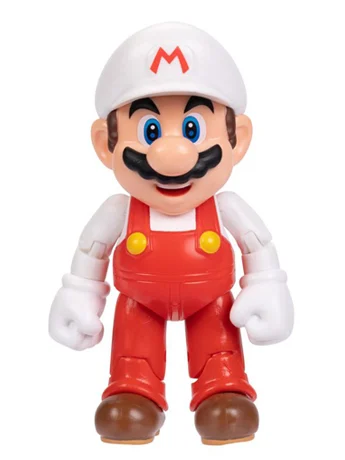 World of Nintendo Fire Mario with Fire Flower 4-Inch Scale Figure (Reissue)